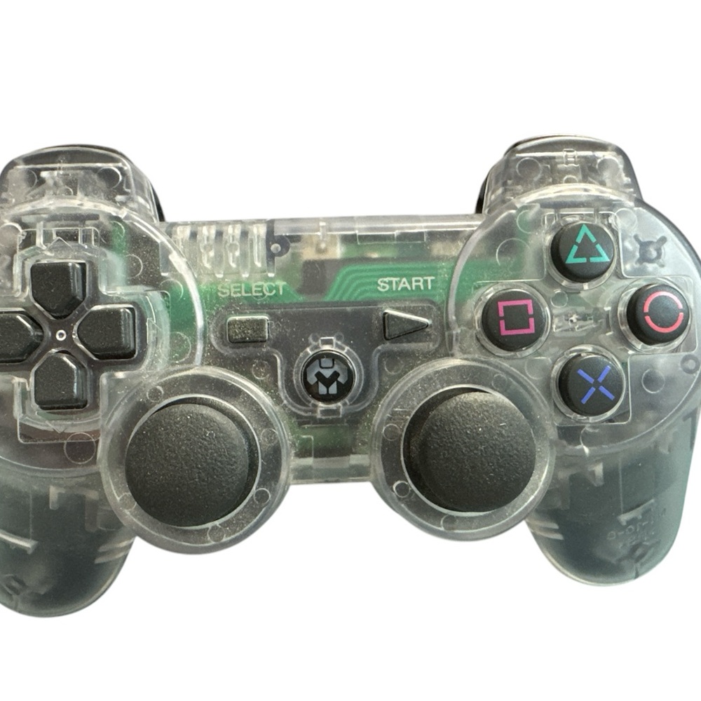 Gray and Black Gaming Controller with Analog Sticks and Trigger Buttons